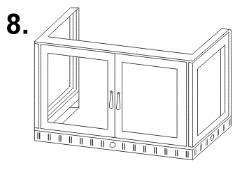 Kamintüren, Kamintür, für offenen Kamin mit Glas / Sichtfenster und